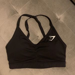 Gymshark Ruched Training Bra XS black